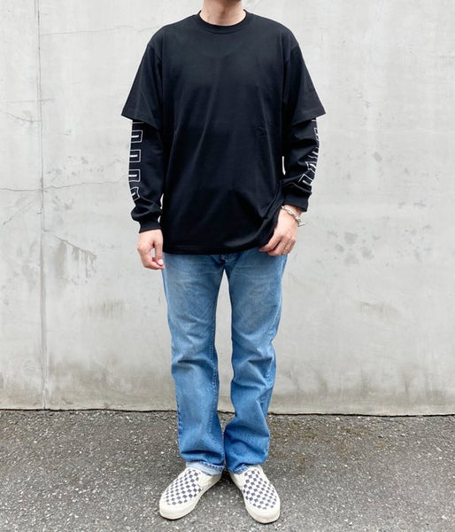 DESCENDANT/MILITIA LAYERD TEE (BLACK)