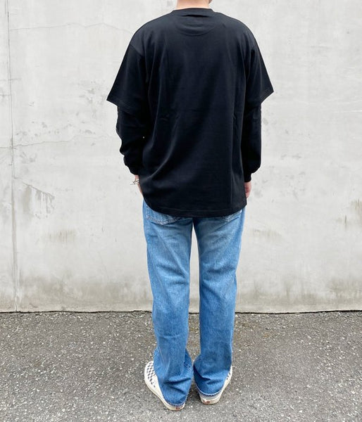 DESCENDANT/MILITIA LAYERD TEE (BLACK)