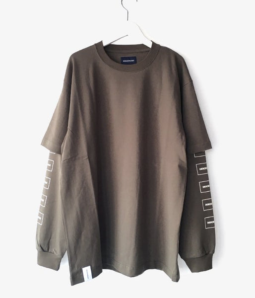 DESCENDANT/MILITIA LAYERD TEE (OLIVE DRAB)