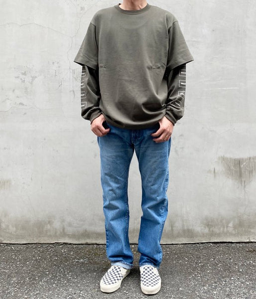 DESCENDANT/MILITIA LAYERD TEE (OLIVE DRAB)