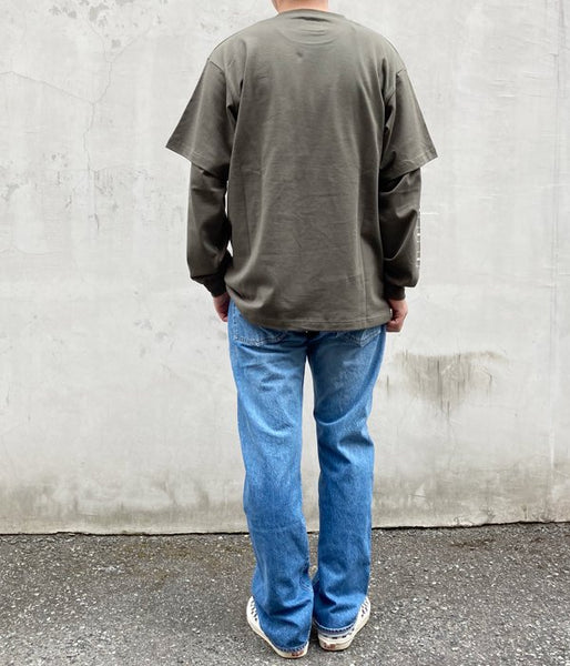 DESCENDANT/MILITIA LAYERD TEE (OLIVE DRAB)