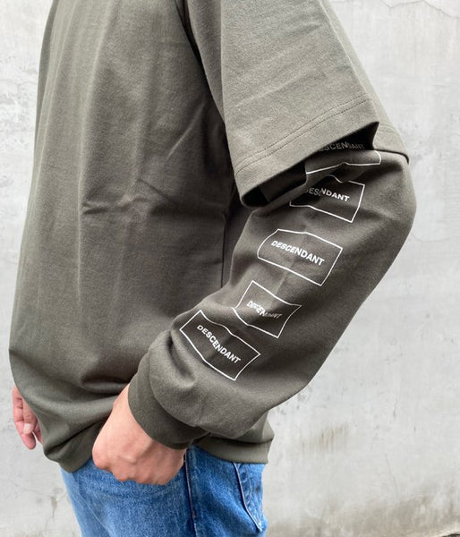DESCENDANT/MILITIA LAYERD TEE (OLIVE DRAB)