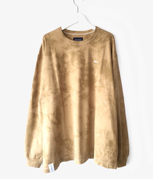 DESCENDANT/CACHALOT STRIP TIE DYE LS (BEIGE)