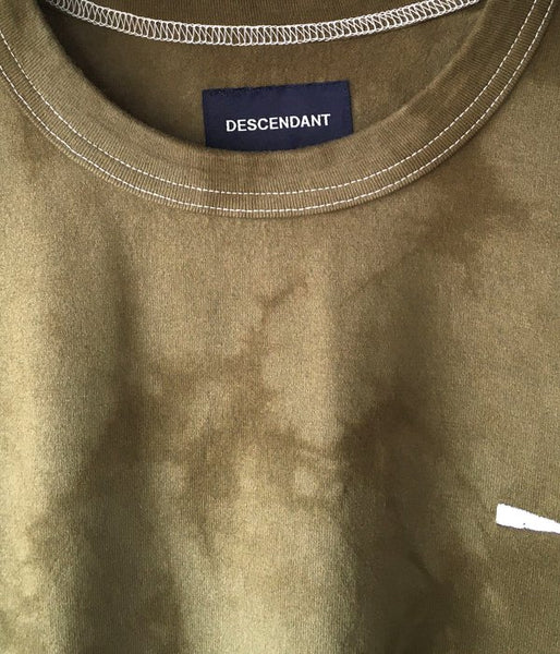 DESCENDANT/CACHALOT STRIP TIE DYE SS (OLIVE DRAB)