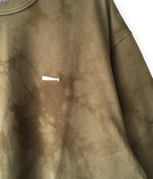DESCENDANT/CACHALOT STRIP TIE DYE SS (OLIVE DRAB)