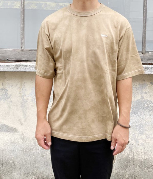 DESCENDANT/CACHALOT STRIP TIE DYE SS (BEIGE)