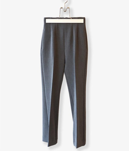 PHEENY/DOUBLE CLOTH HIGH WAIST SEMI FLARED SLACKS(GRAY)