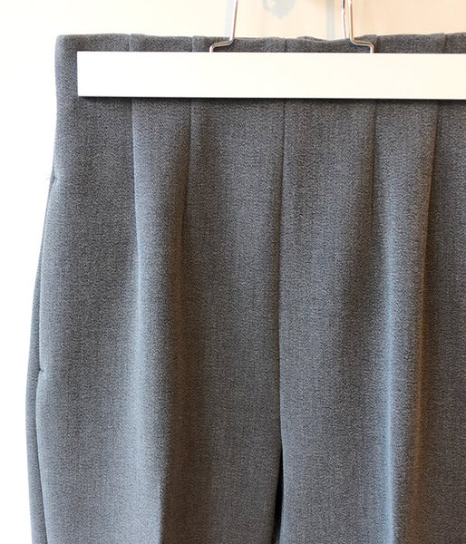 PHEENY/DOUBLE CLOTH HIGH WAIST SEMI FLARED SLACKS(GRAY)