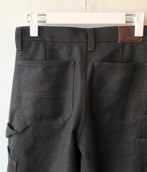 FUMIKA_UCHIDA/CANVAS BONDING PAINTER PANTS(BLK/ECRU)