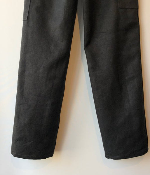 FUMIKA_UCHIDA/CANVAS BONDING PAINTER PANTS(BLK/ECRU)
