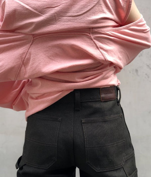 FUMIKA_UCHIDA/CANVAS BONDING PAINTER PANTS(BLK/ECRU)