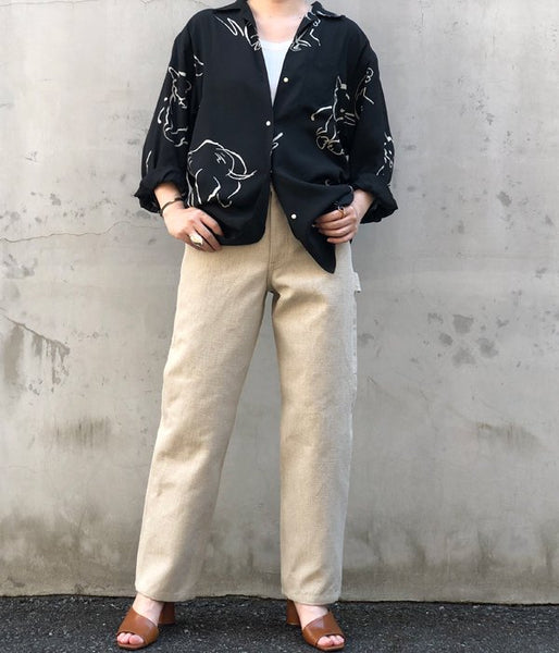 FUMIKA_UCHIDA/CANVAS BONDING PAINTER PANTS(KINARI/WHT)