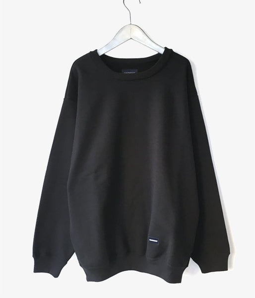 DESCENDANT/BOX CREW NECK SWEATSHIRT (BLACK)