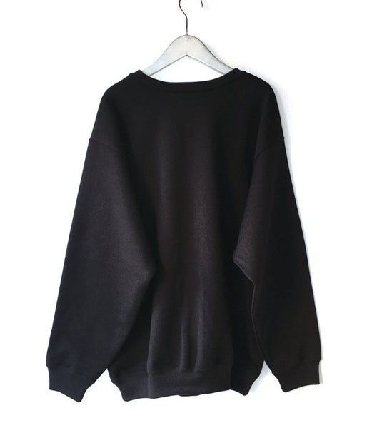 DESCENDANT/BOX CREW NECK SWEATSHIRT (BLACK)