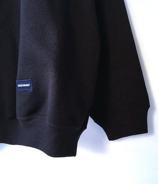 DESCENDANT/BOX CREW NECK SWEATSHIRT (BLACK)