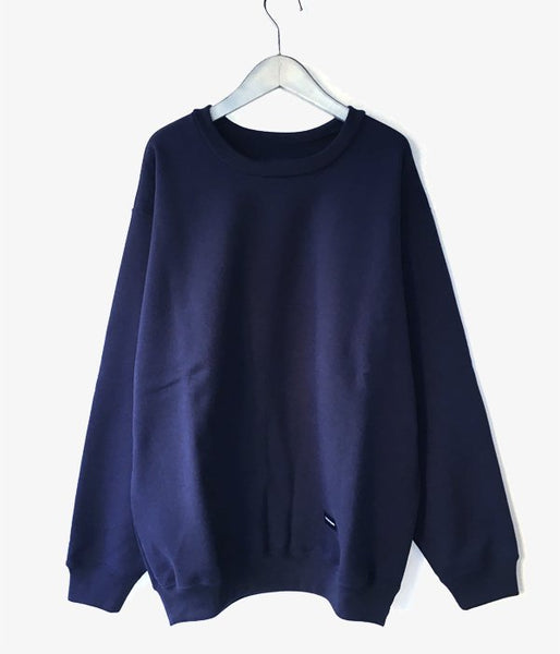 DESCENDANT/BOX CREW NECK SWEATSHIRT (NAVY)