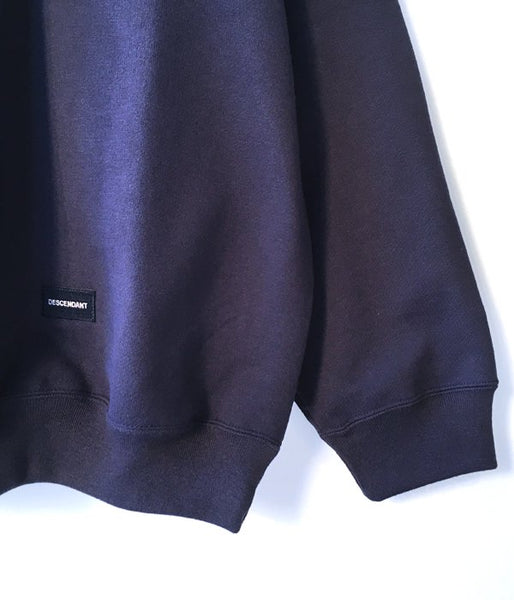 DESCENDANT/BOX CREW NECK SWEATSHIRT (NAVY)