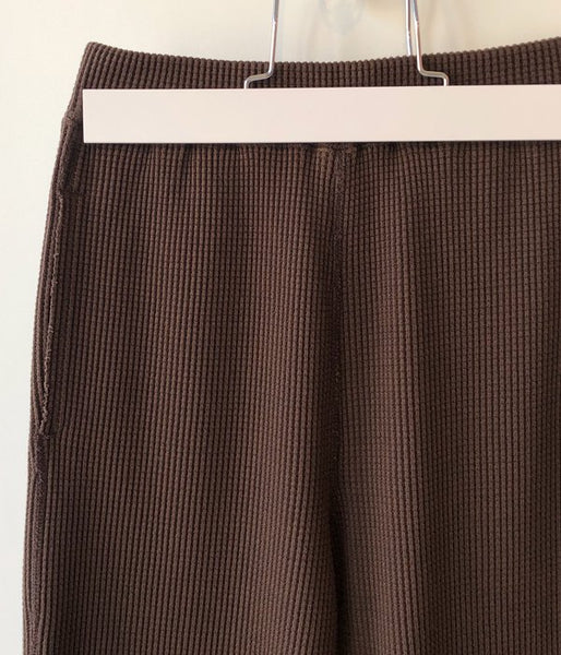 PHEENY/T/C BIG WAFFLE SIDE SLIT PANTS(BROWN)