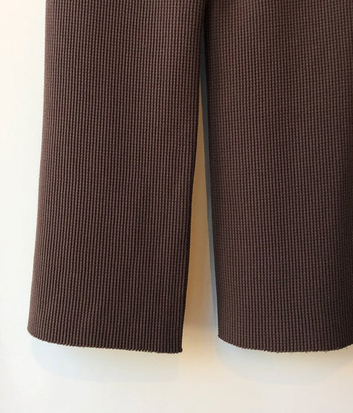 PHEENY/T/C BIG WAFFLE SIDE SLIT PANTS(BROWN)