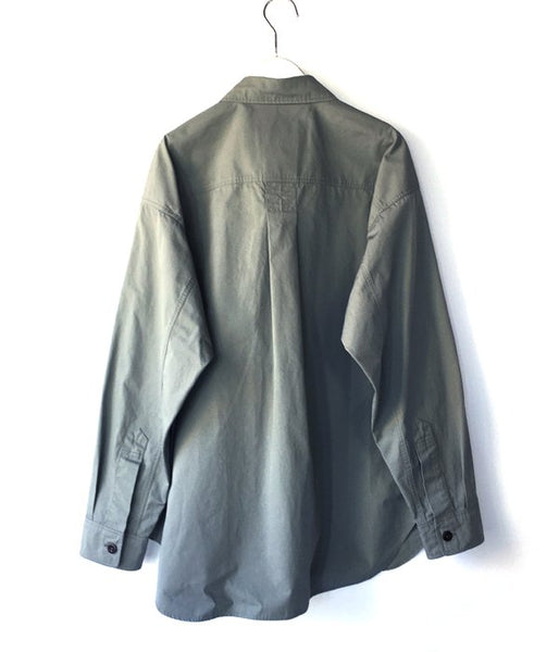 MHL./DRY COTTON POPLIN SHIRT (GREEN)
