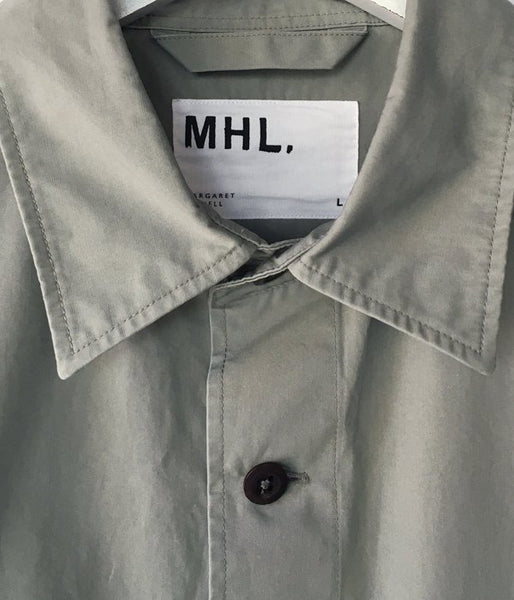 MHL./DRY COTTON POPLIN SHIRT (GREEN)