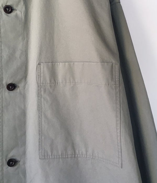 MHL./DRY COTTON POPLIN SHIRT (GREEN)