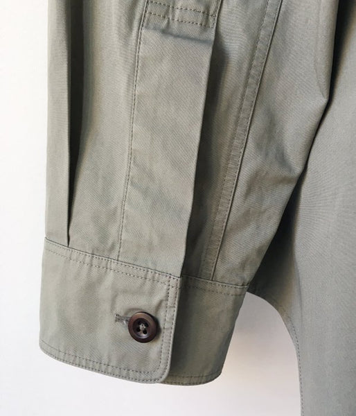 MHL./DRY COTTON POPLIN SHIRT (GREEN)