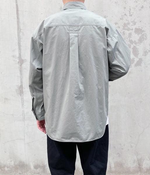 MHL./DRY COTTON POPLIN SHIRT (GREEN)