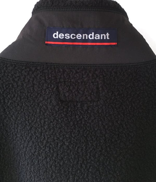 DESCENDANT/BOMBAY FLEECE ZIP CARDIGAN (BLACK)