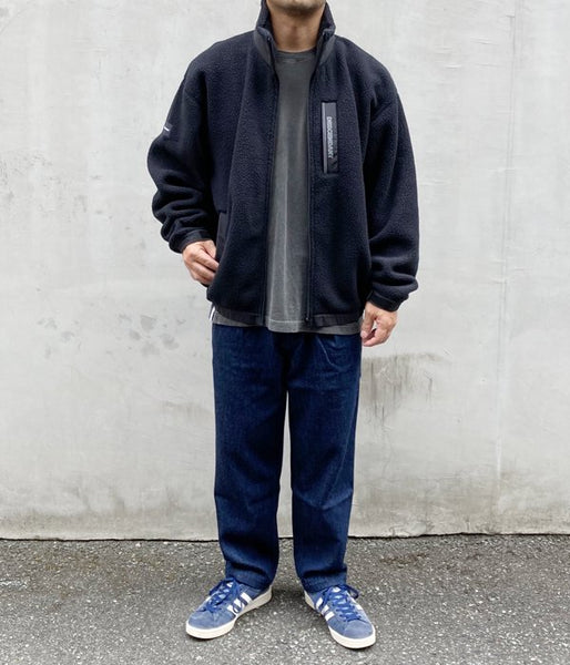 DESCENDANT/BOMBAY FLEECE ZIP CARDIGAN (BLACK)