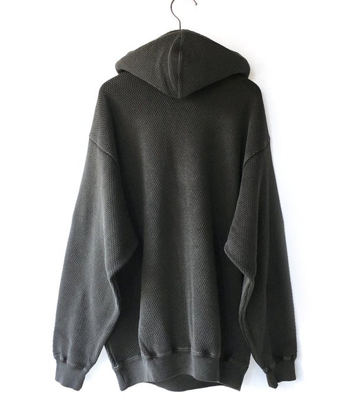 DESCENDANT/GAUFRE HOODED SWEATSHIRT (BLACK)