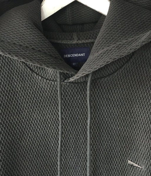 DESCENDANT/GAUFRE HOODED SWEATSHIRT (BLACK)