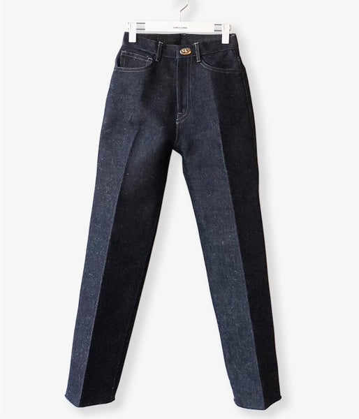 FUMIKA_UCHIDA/DENIM BONDING WIDE STRAIGHT PANTS(INDIGO/BLK)
