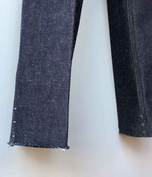 FUMIKA_UCHIDA/DENIM BONDING WIDE STRAIGHT PANTS(INDIGO/BLK)