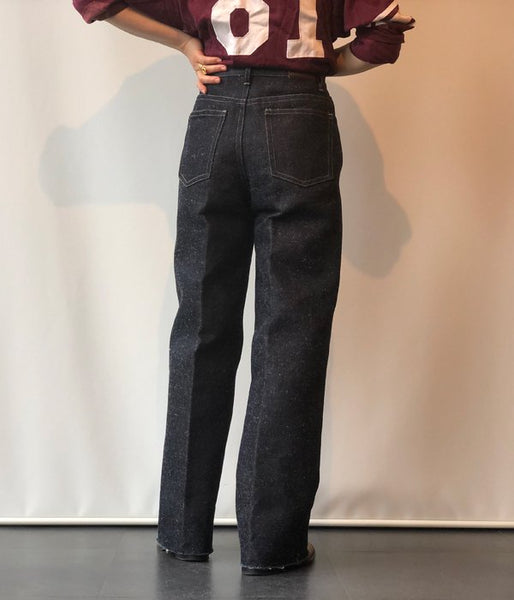 FUMIKA_UCHIDA/DENIM BONDING WIDE STRAIGHT PANTS(INDIGO/BLK)