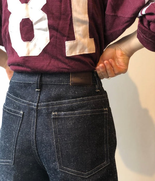 FUMIKA_UCHIDA/DENIM BONDING WIDE STRAIGHT PANTS(INDIGO/BLK)