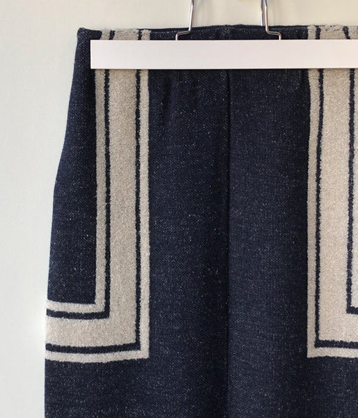 TAN/PILE JQ SKIRT(NAVY)