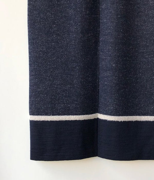 TAN/PILE JQ SKIRT(NAVY)