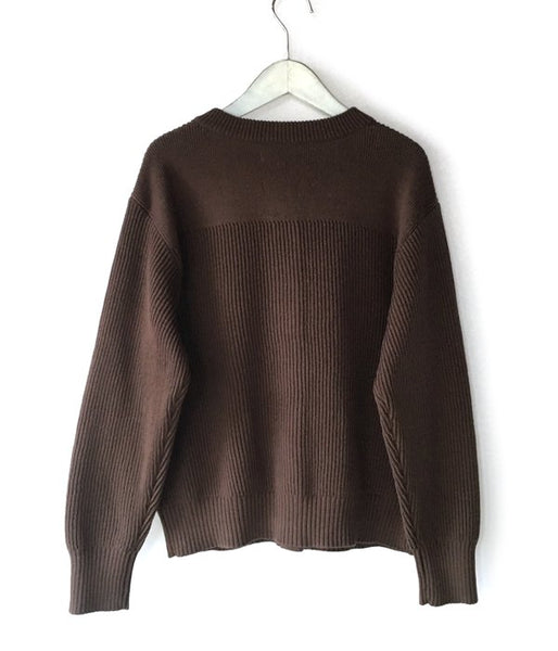 MHL./ROUGH COTTON CARDIGAN (BROWN)