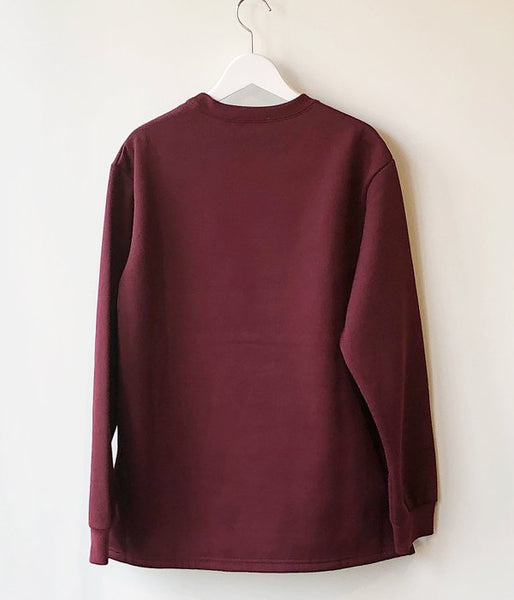 PHEENY/POCKET LONG SLEEVE T(BURGUNDY)