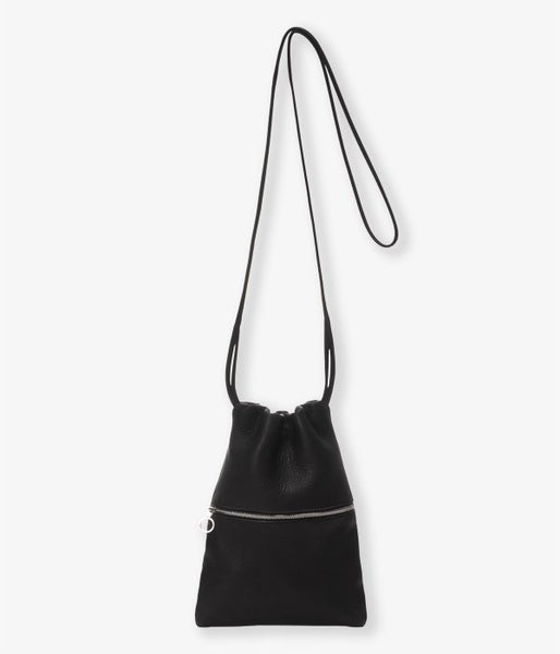 Aeta/DEER LEATHER SHOULDER S with ZIPPER(BLACK)