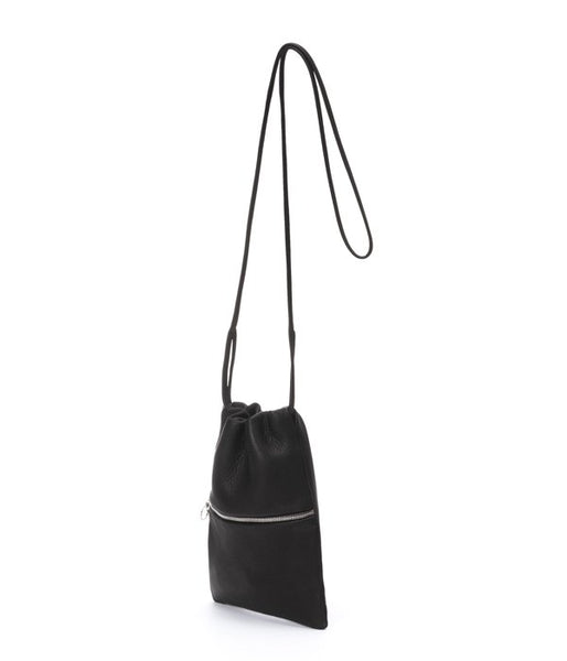 Aeta/DEER LEATHER SHOULDER S with ZIPPER(BLACK)