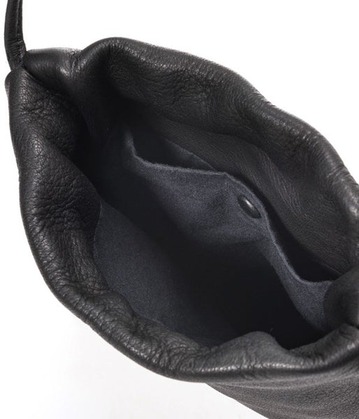 Aeta/DEER LEATHER SHOULDER S with ZIPPER(BLACK)