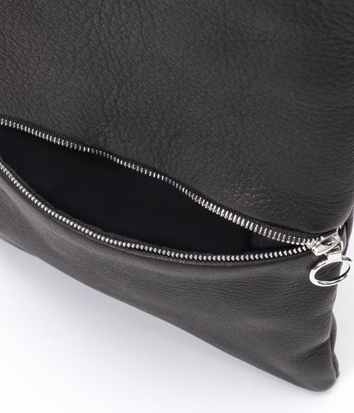 Aeta/DEER LEATHER SHOULDER S with ZIPPER(BLACK)