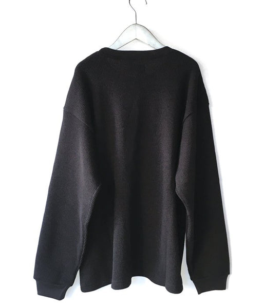 DESCENDANT/GAUFRE CREW NECK LS (BLACK)