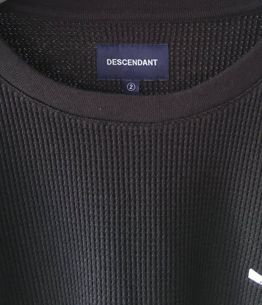 DESCENDANT/GAUFRE CREW NECK LS (BLACK)