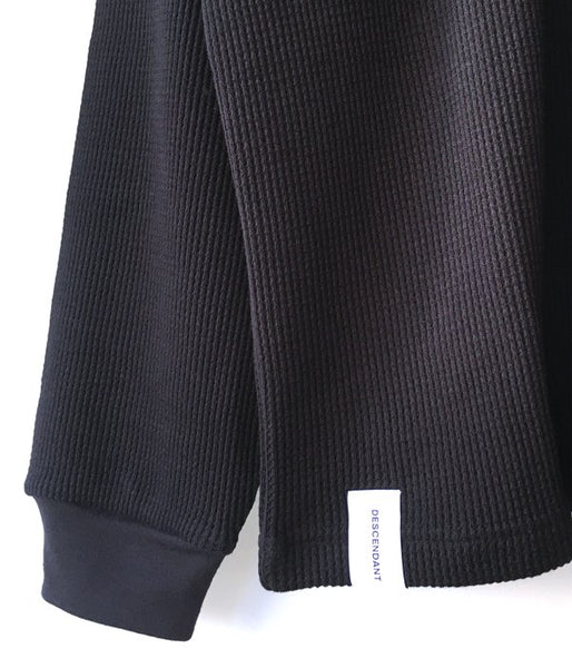 DESCENDANT/GAUFRE CREW NECK LS (BLACK)