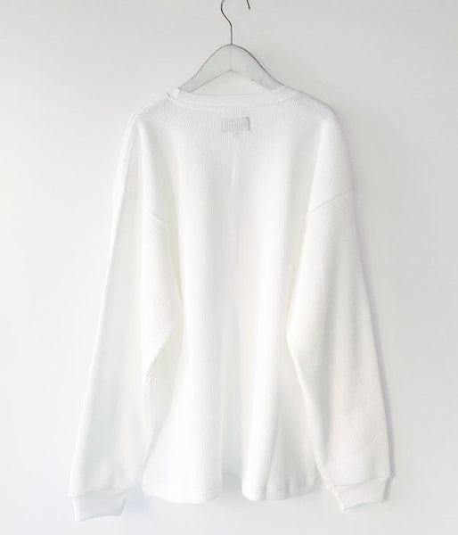 DESCENDANT/GAUFRE CREW NECK LS (WHITE)