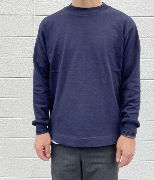 MHL./ROUGH COTTON JERSEY LS (NAVY)