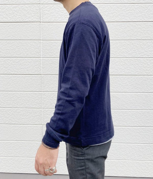 MHL./ROUGH COTTON JERSEY LS (NAVY)